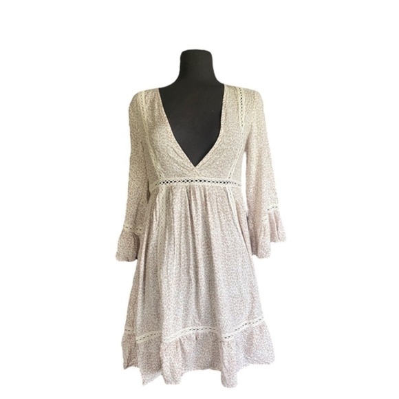 OLIVACEOUS - If Only Khaki Leopard Print Swing Dress - Picture 5 of 5